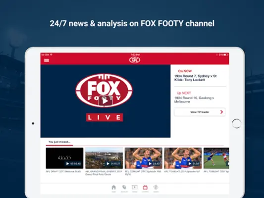 Watch AFL android App screenshot 0