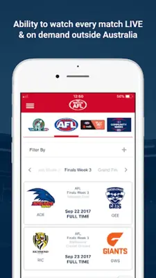 Watch AFL android App screenshot 9