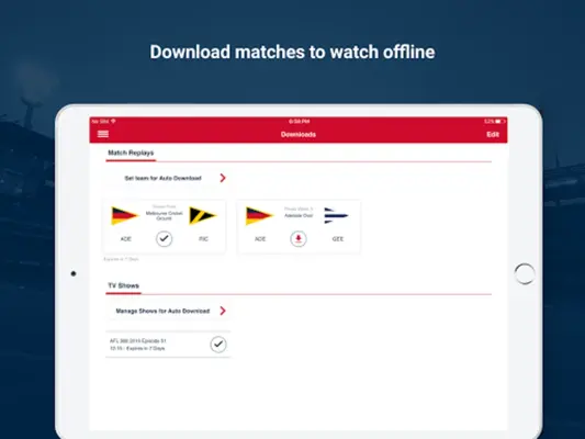 Watch AFL android App screenshot 2