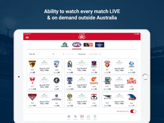 Watch AFL android App screenshot 4