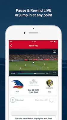 Watch AFL android App screenshot 8